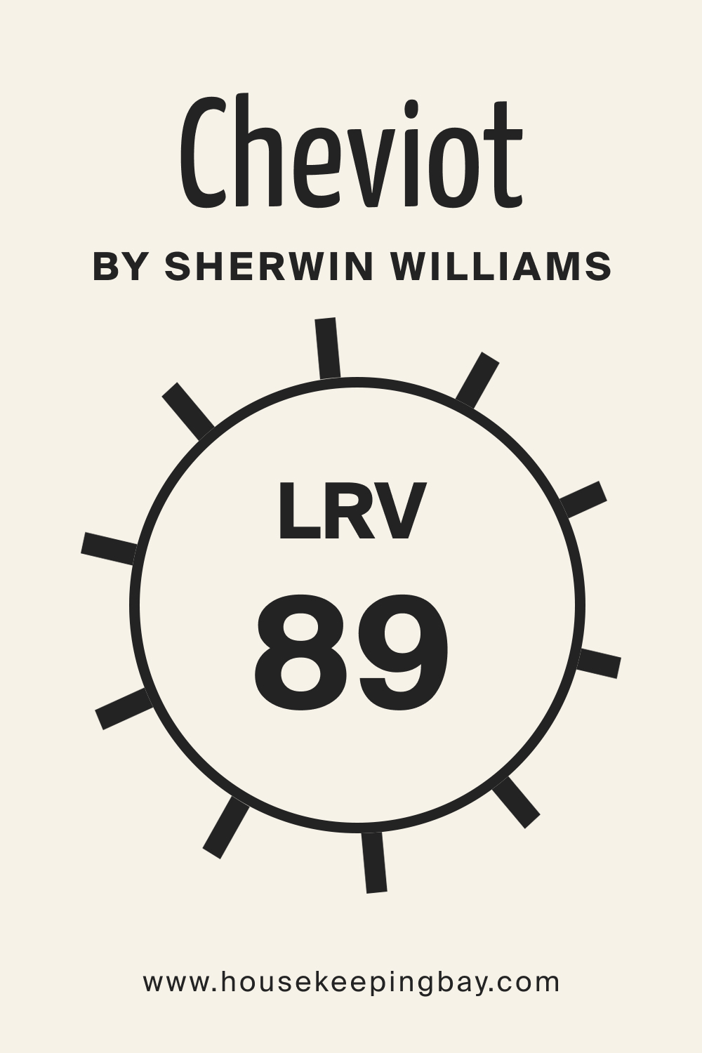 SW 9503 Cheviot by Sherwin Williams. LRV 89