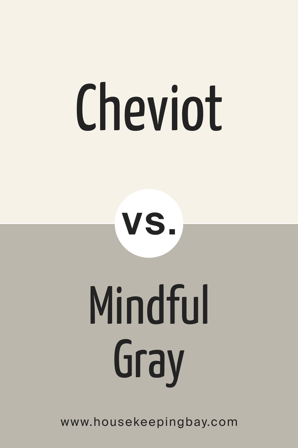 SW 9503 Cheviot vs . SW 7016 Mindful Gray
