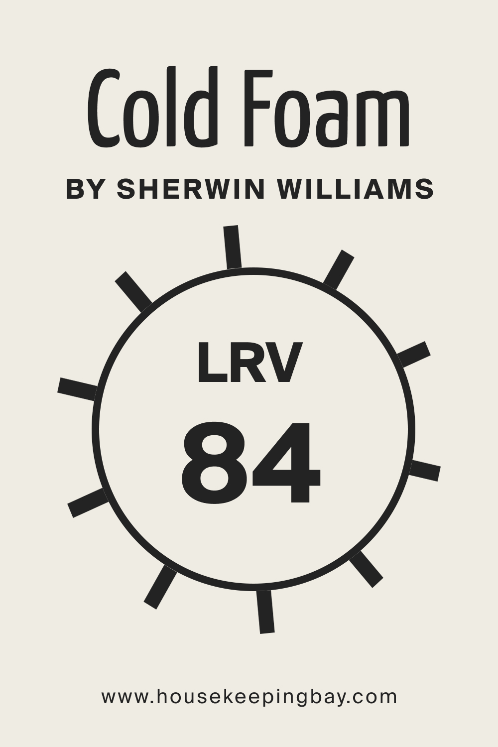 SW 9504 Cold Foam by Sherwin Williams. LRV 84
