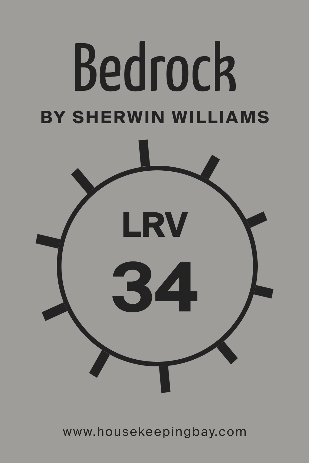 SW 9563 Bedrock by Sherwin Williams. LRV 34