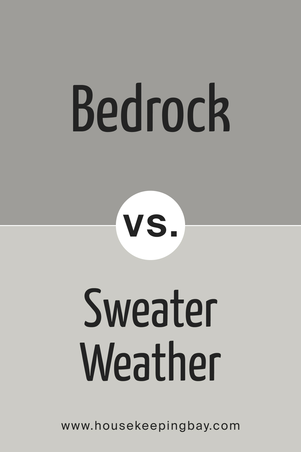 SW 9563 Bedrock vs SW 6137 Sweater Weather