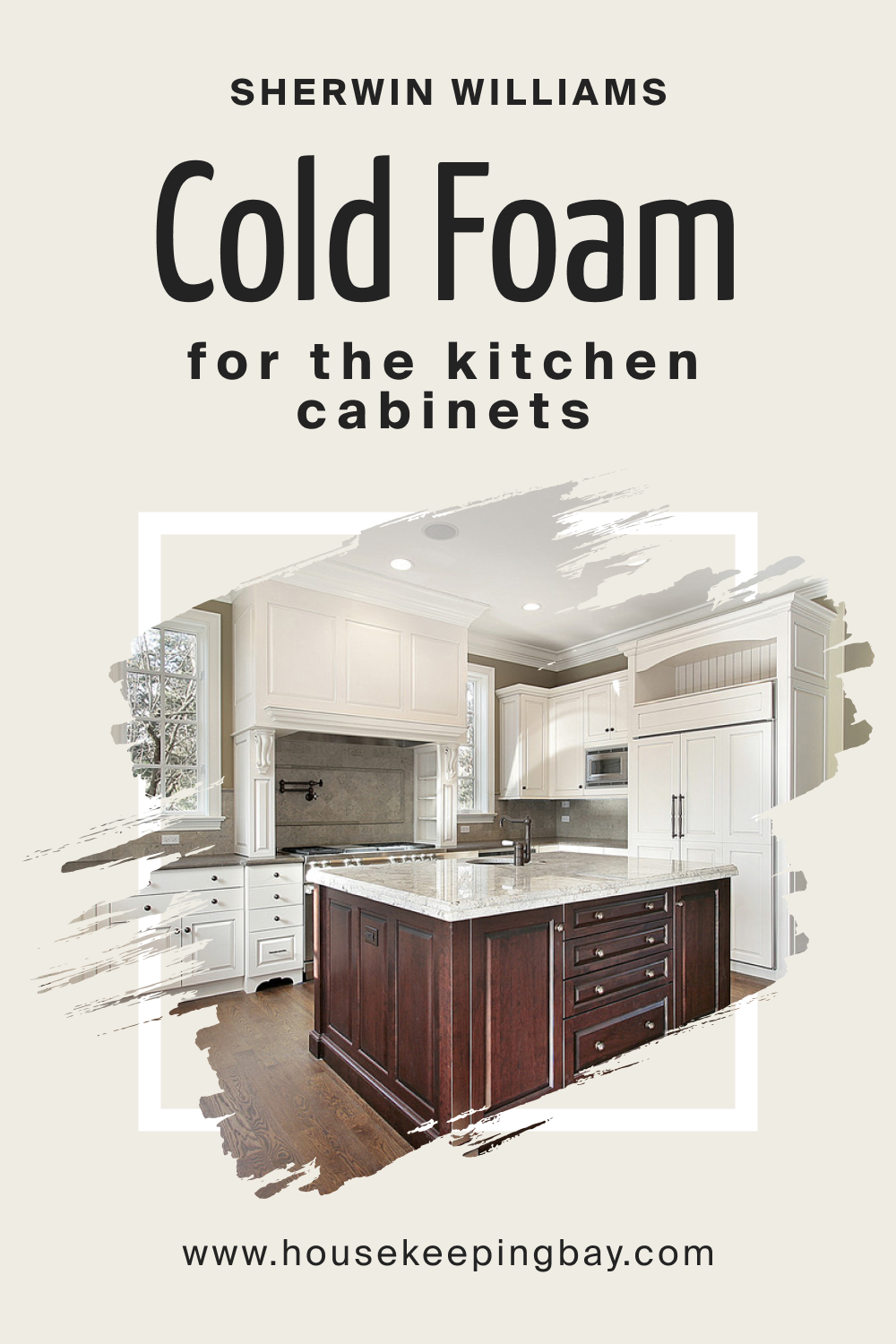 Sherwin Williams. SW 9504 Cold Foam For the Kitchen Cabinets