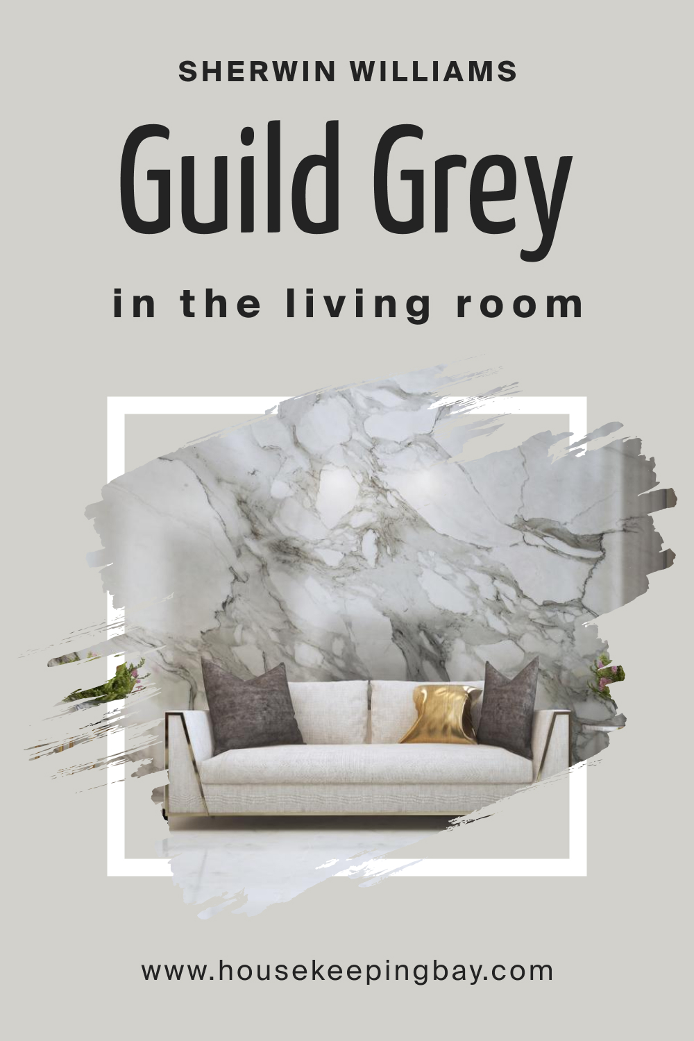 Sherwin Williams. SW 9561 Guild Grey In the Living Room