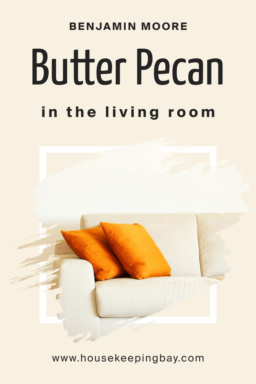 Benjamin Moore. Butter Pecan OC 89 in the Living Room