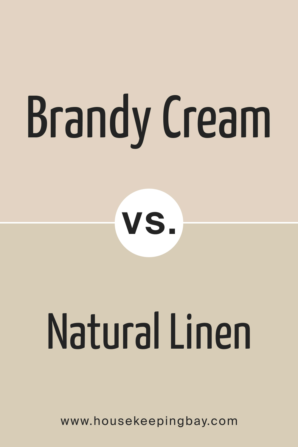 Brandy Cream OC 4 vs. BM Natural Linen 966