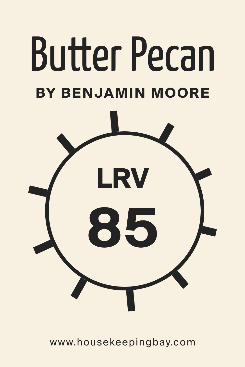 Butter Pecan OC 89 by Benjamin Moore. LRV – 85