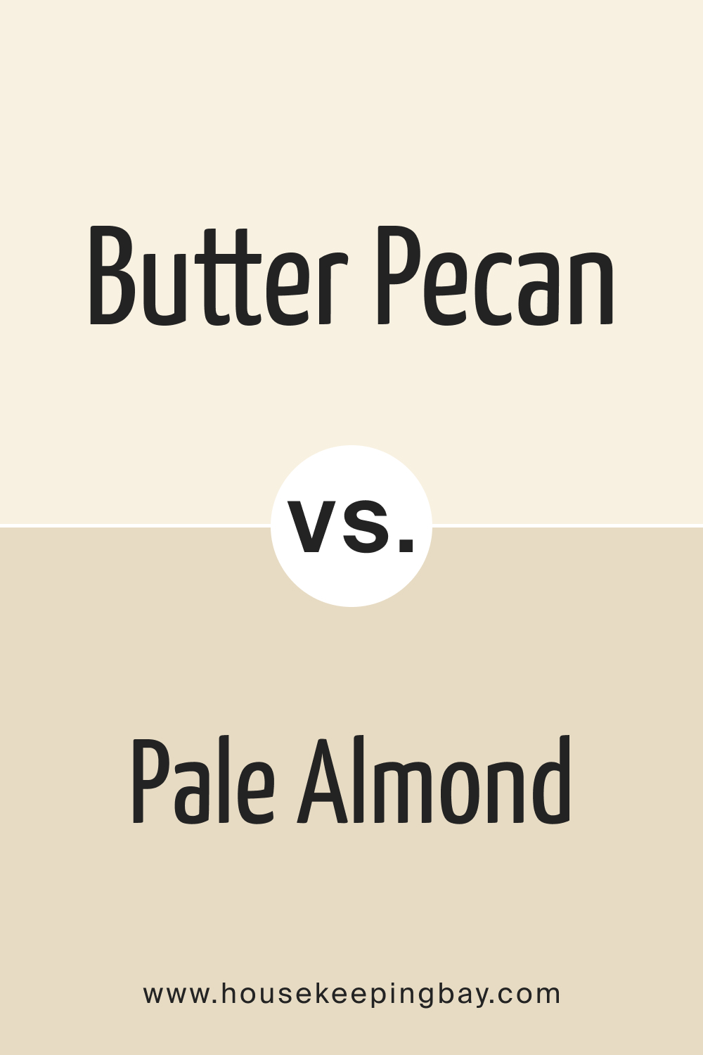 Butter Pecan OC 89 vs. OC 2 Pale Almond