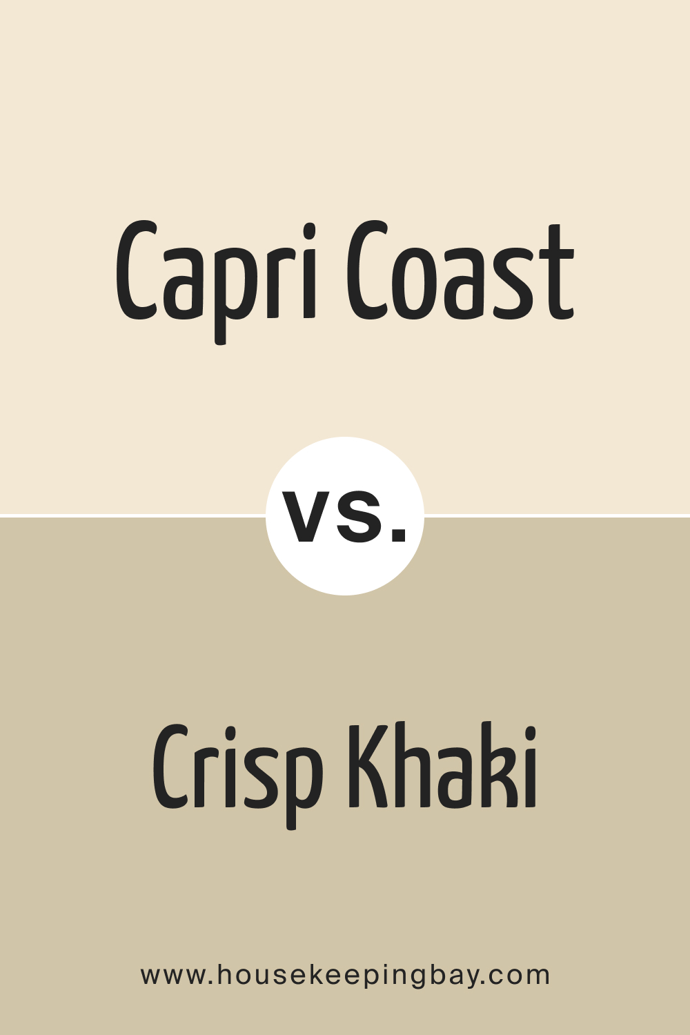 Capri Coast OC 87 vs. BM Crisp Khaki 234