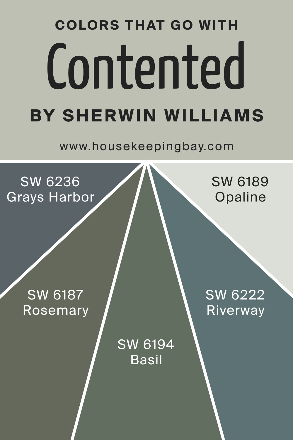 Colors that goes with SW 6191 Contented by Sherwin Williams