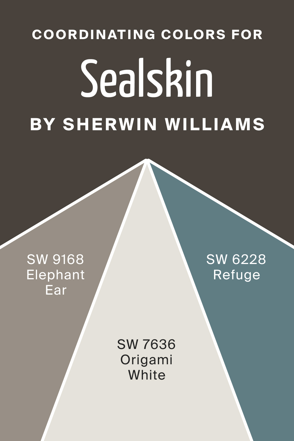 Coordinating Colors for SW 7675 Sealskin by Sherwin Williams