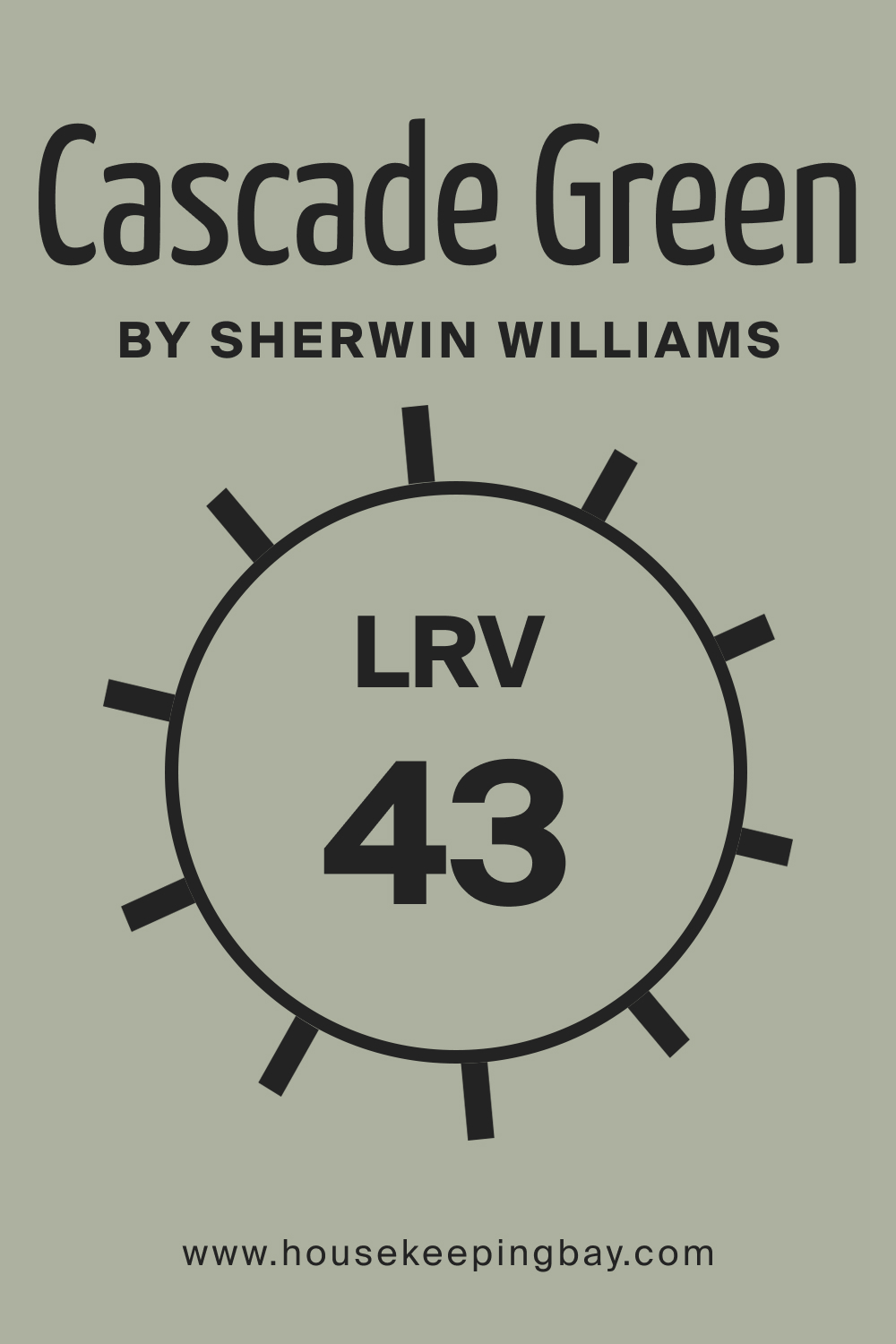 SW 0066 Cascade Green by Sherwin Williams. LRV 43