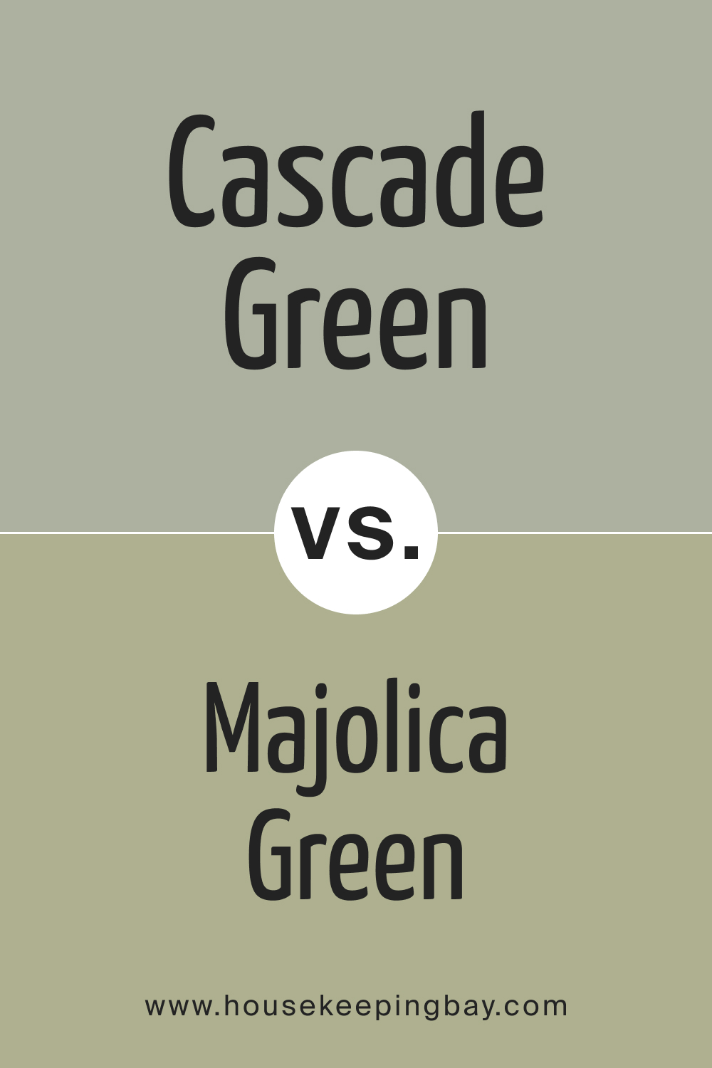 SW 0066 Cascade Green vs. SW 0013 Majolica Green