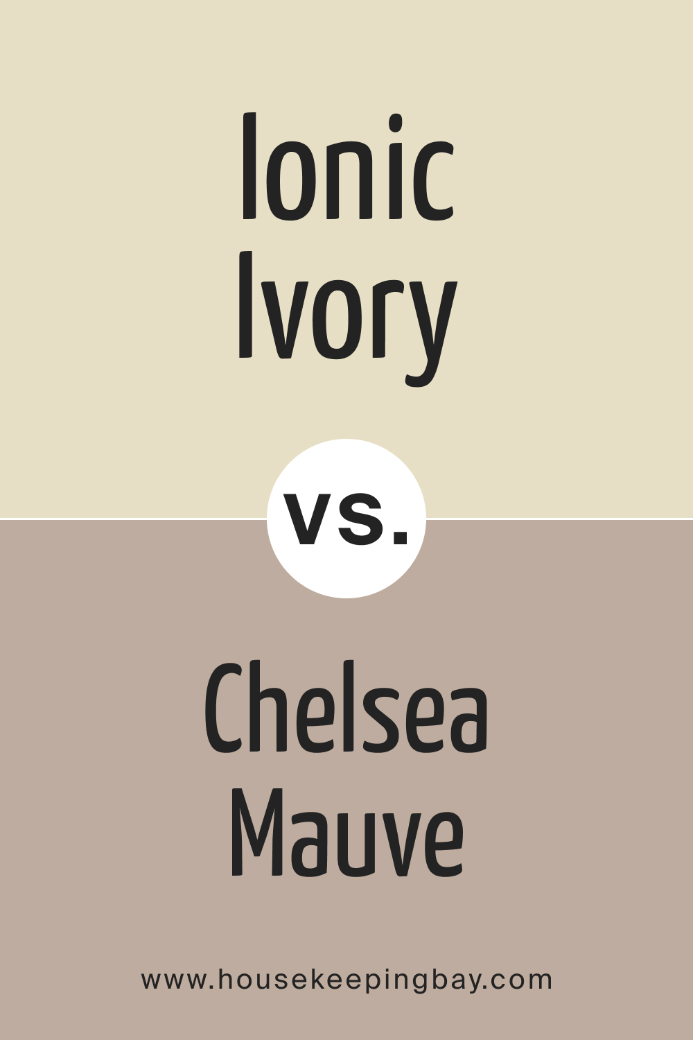 SW 6406 Ionic Ivory vs. SW 0002 Chelsea Mauve