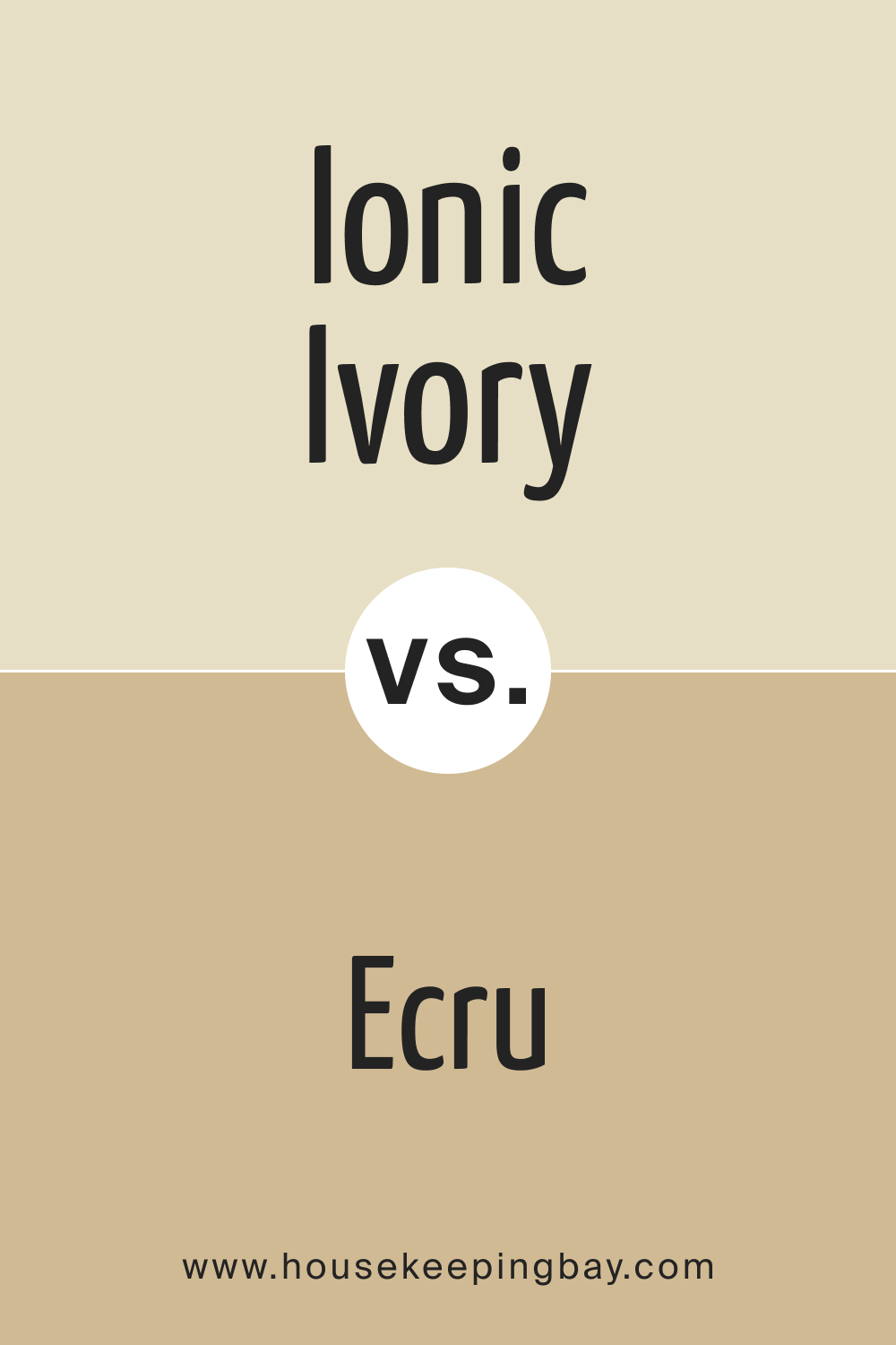 SW 6406 Ionic Ivory vs. SW 6135 Ecru