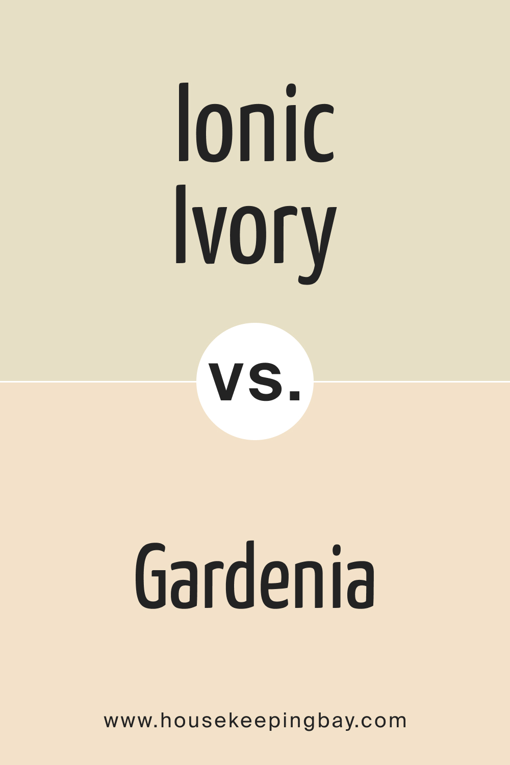SW 6406 Ionic Ivory vs. SW 6665 Gardenia
