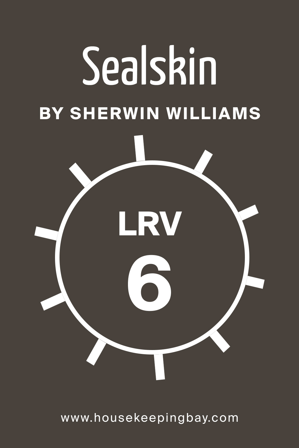 SW 7675 Sealskin by Sherwin Williams. LRV 6