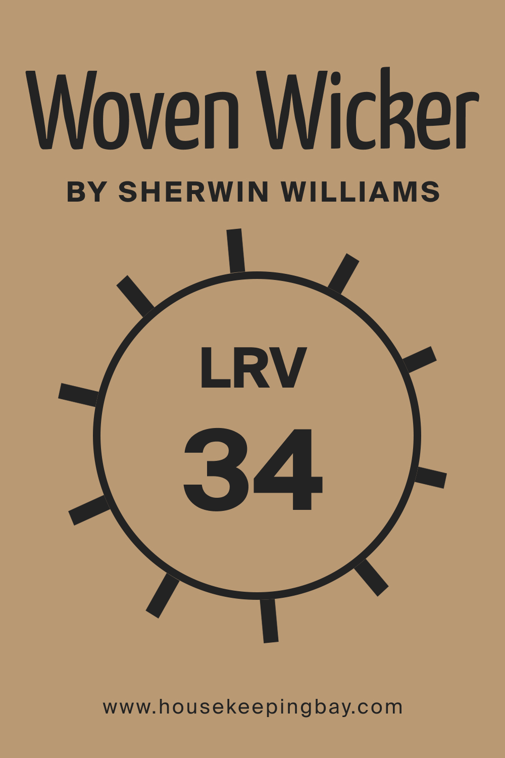 SW 9104 Woven Wicker by Sherwin Williams. LRV 34