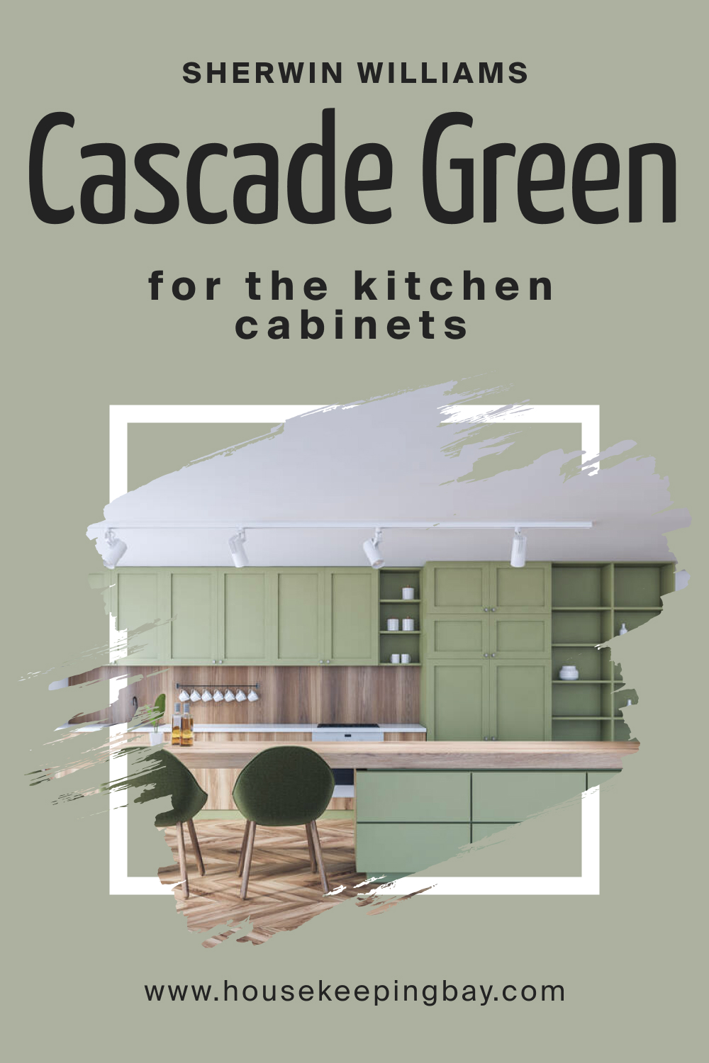 Sherwin Williams. SW 0066 Cascade Green For the Kitchen Cabinets