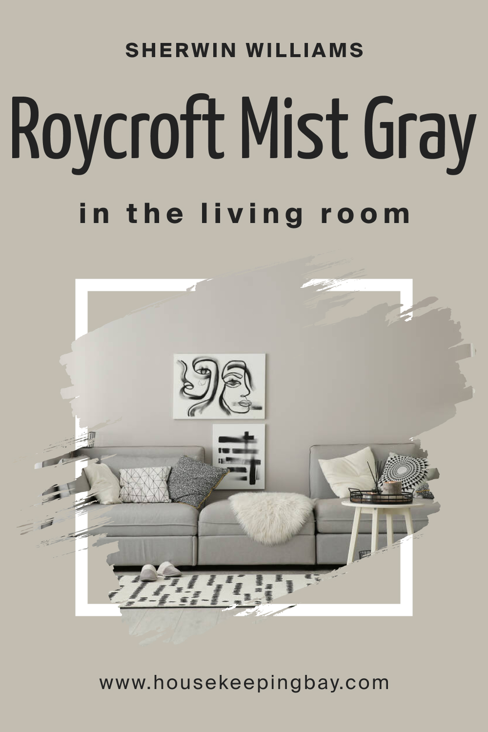 Sherwin Williams. SW 2844 Roycroft Mist Gray In the Living Room
