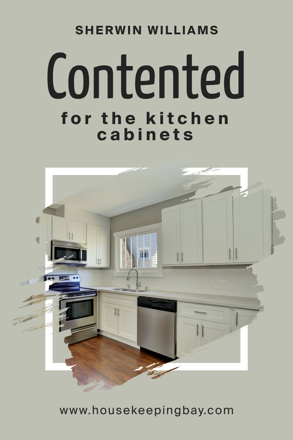 Sherwin Williams. SW 6191 Contented For the Kitchen Cabinets