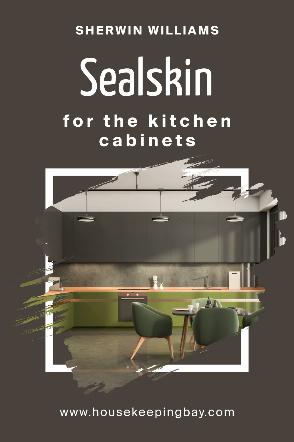Sherwin Williams. SW 7675 Sealskin For the Kitchen Cabinets