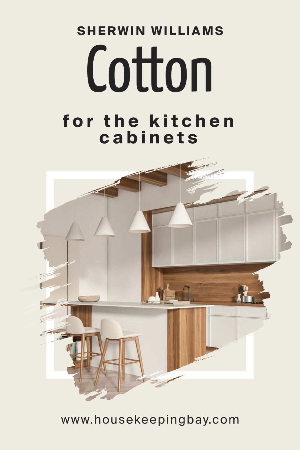 Sherwin Williams. SW 9581 Cotton For the Kitchen Cabinets