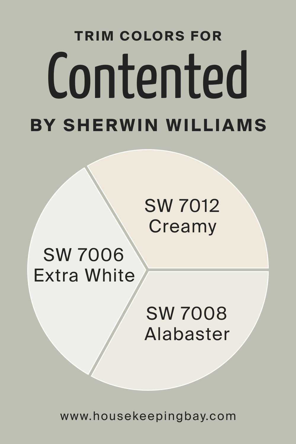 Trim Colors of SW 6191 Contented by Sherwin Williams