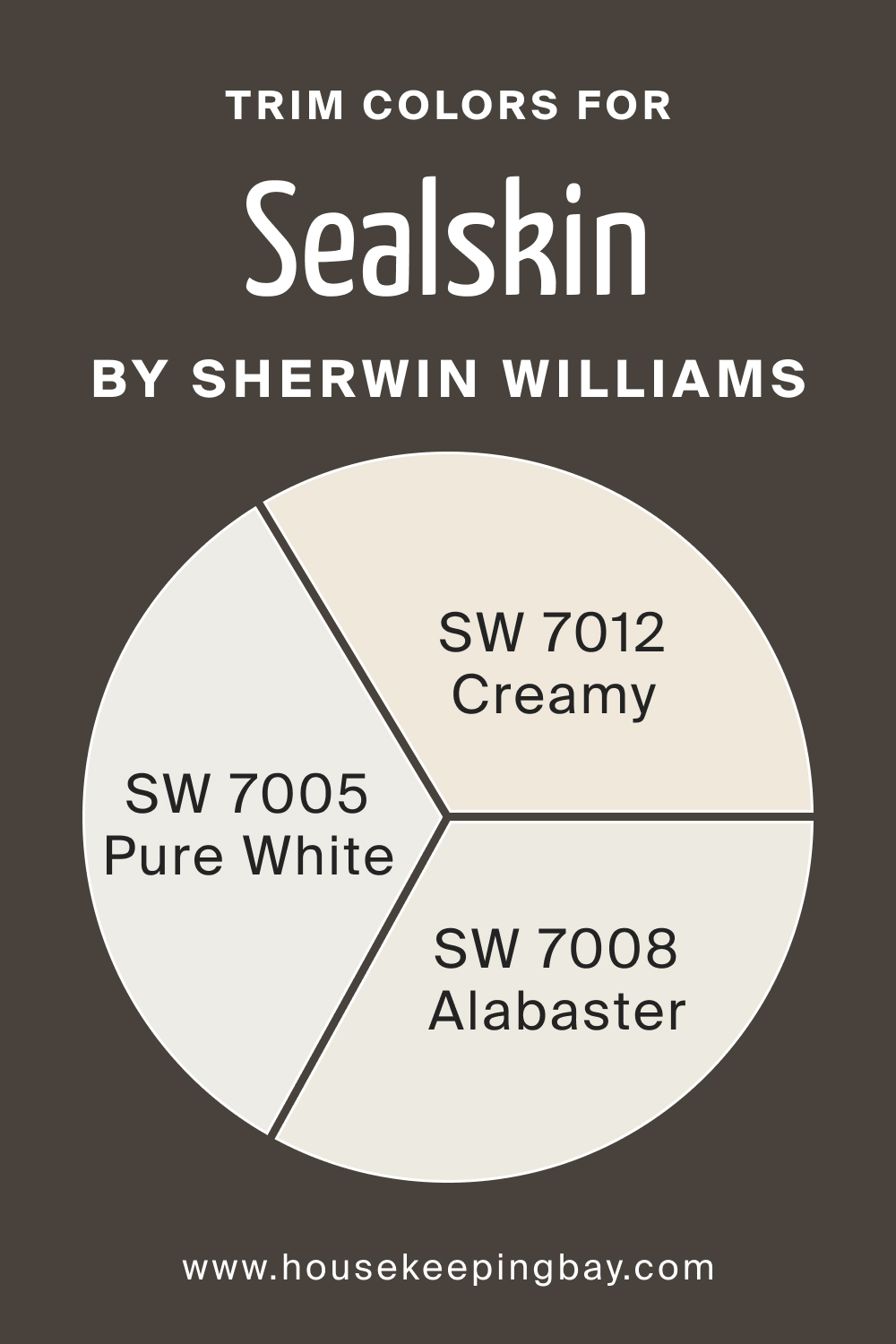 Trim Colors of SW 7675 Sealskin by Sherwin Williams