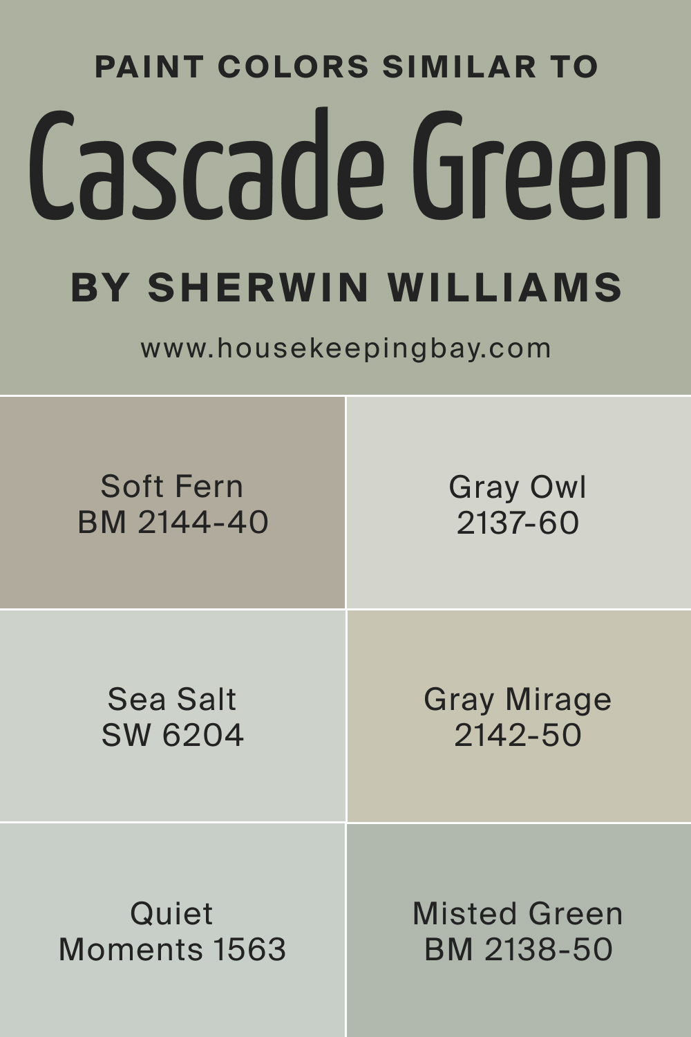 Colors Similar to SW 0066 Cascade Green