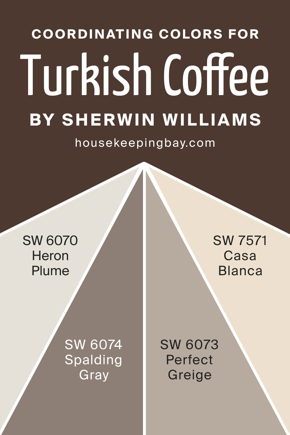 Coordinating Colors for SW 6076 Turkish Coffee by Sherwin Williams