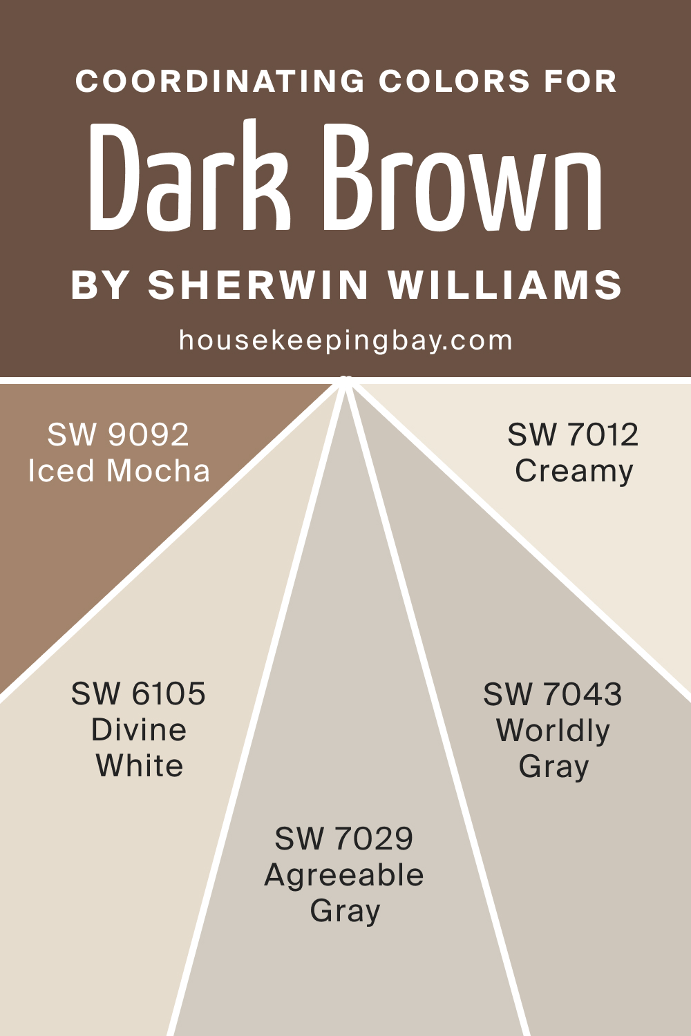 Coordinating Colors for SW 7520 Dark Brown by Sherwin Williams