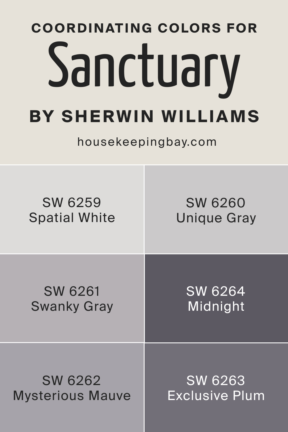 Coordinating Colors of SW 9583 Sanctuary