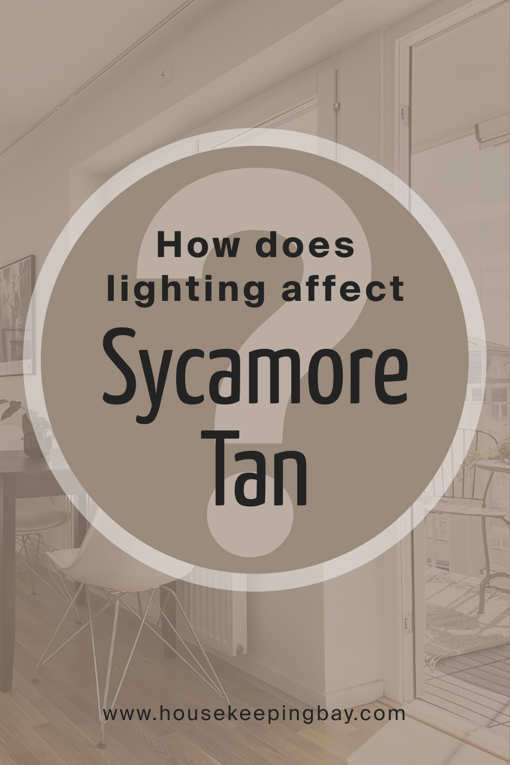How does lighting affect SW 2855 Sycamore Tan