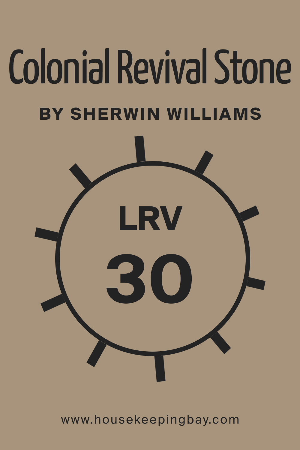 SW 2827 Colonial Revival Stone by Sherwin Williams. LRV 30