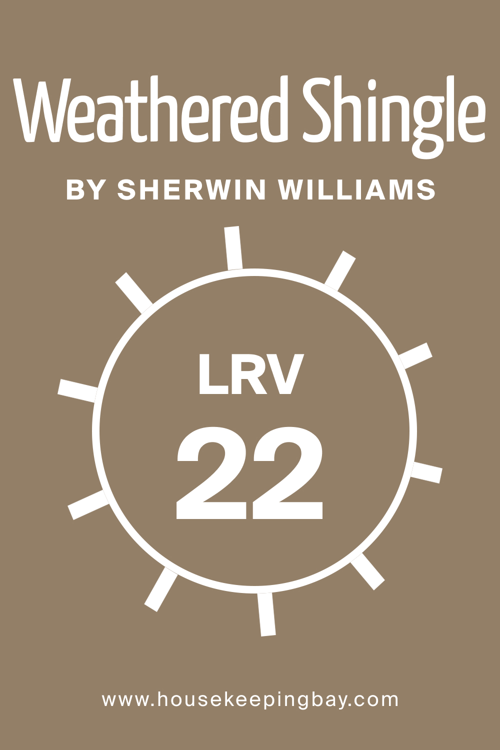 SW 2841 Weathered Shingle by Sherwin Williams. LRV 22