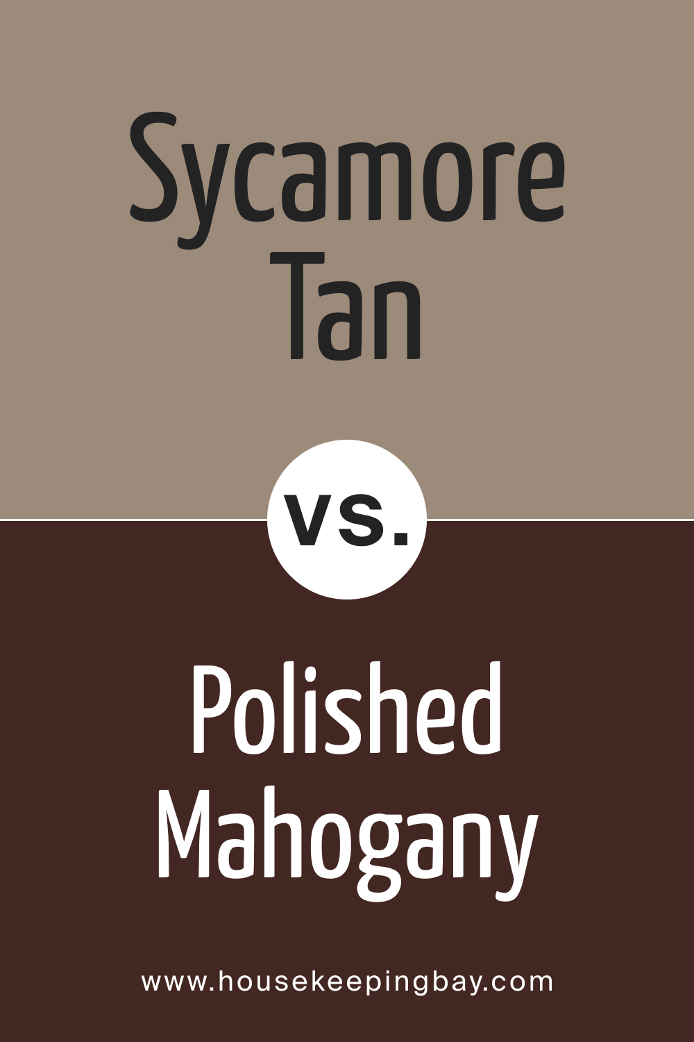 SW 2855 Sycamore Tan vs. SW 2838 Polished Mahogany