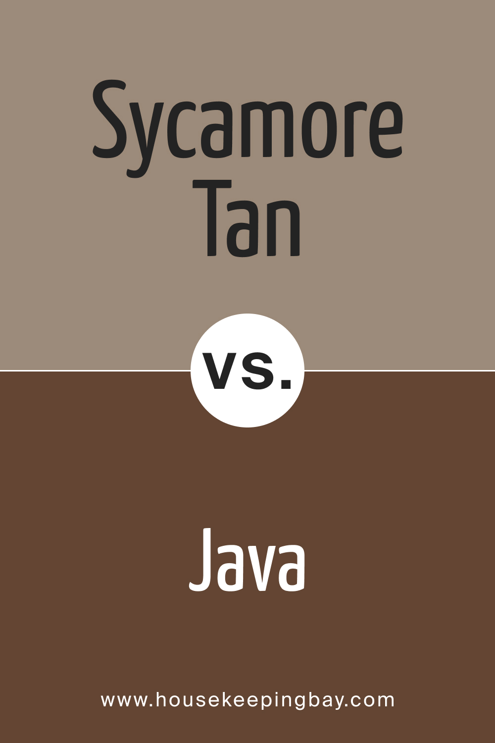 SW 2855 Sycamore Tan vs. SW 6090 Java