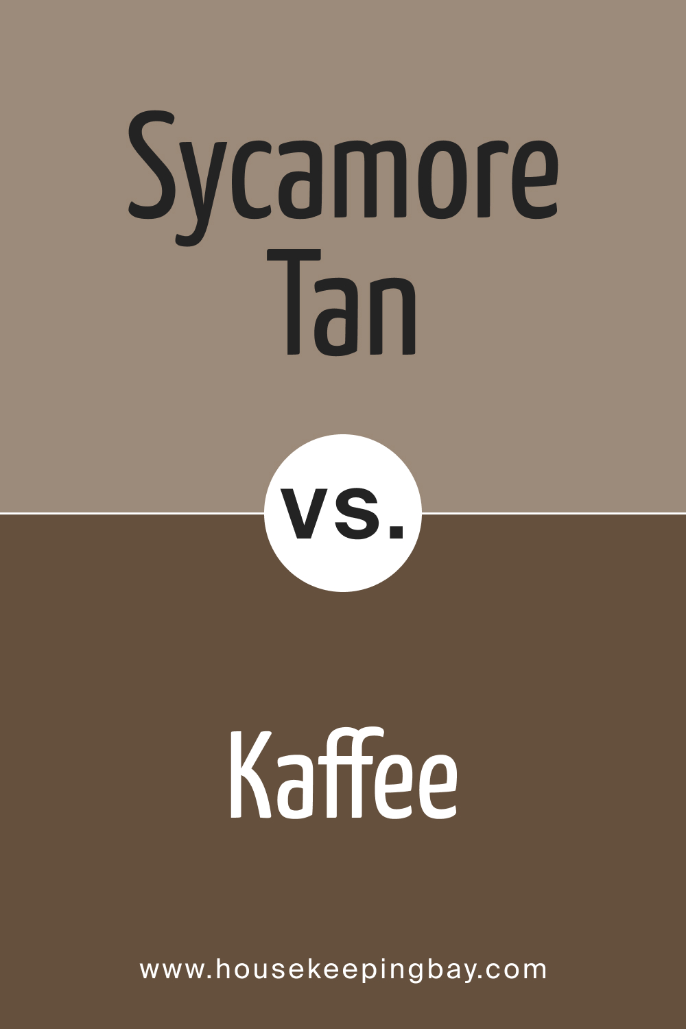 SW 2855 Sycamore Tan vs. SW 6104 Kaffee