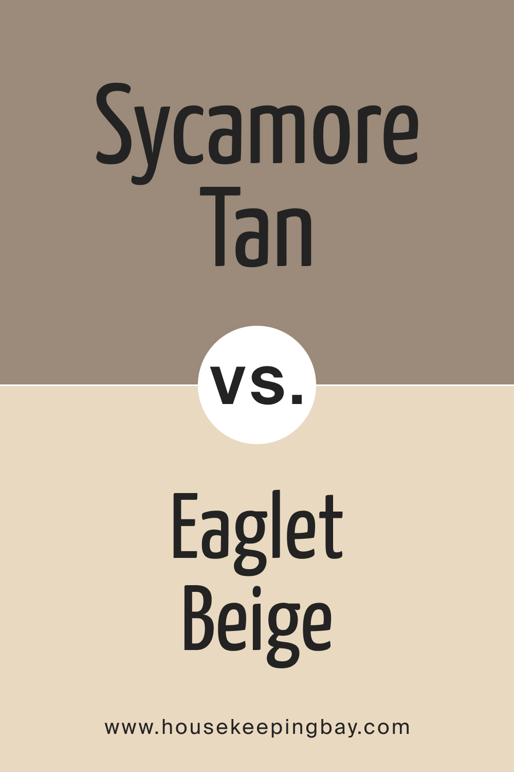 SW 2855 Sycamore Tan vs. SW 7573 Eaglet Beige