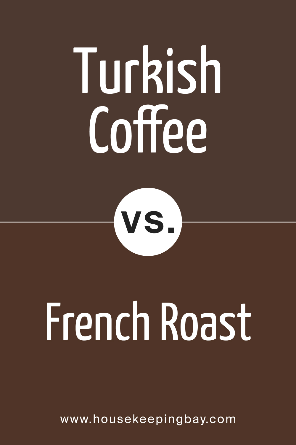 SW 6076 Turkish Coffee vs. SW 6069 French Roast