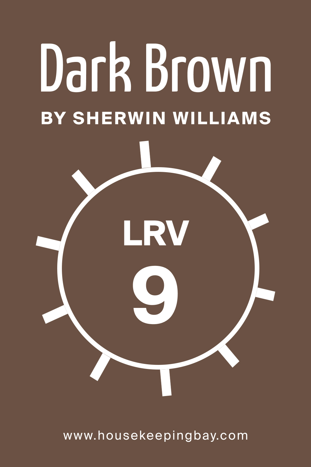 SW 7520 Dark Brown by Sherwin Williams. LRV 9