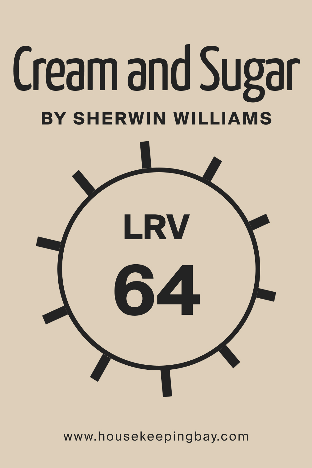 SW 9507 Cream and Sugar by Sherwin Williams. LRV 64