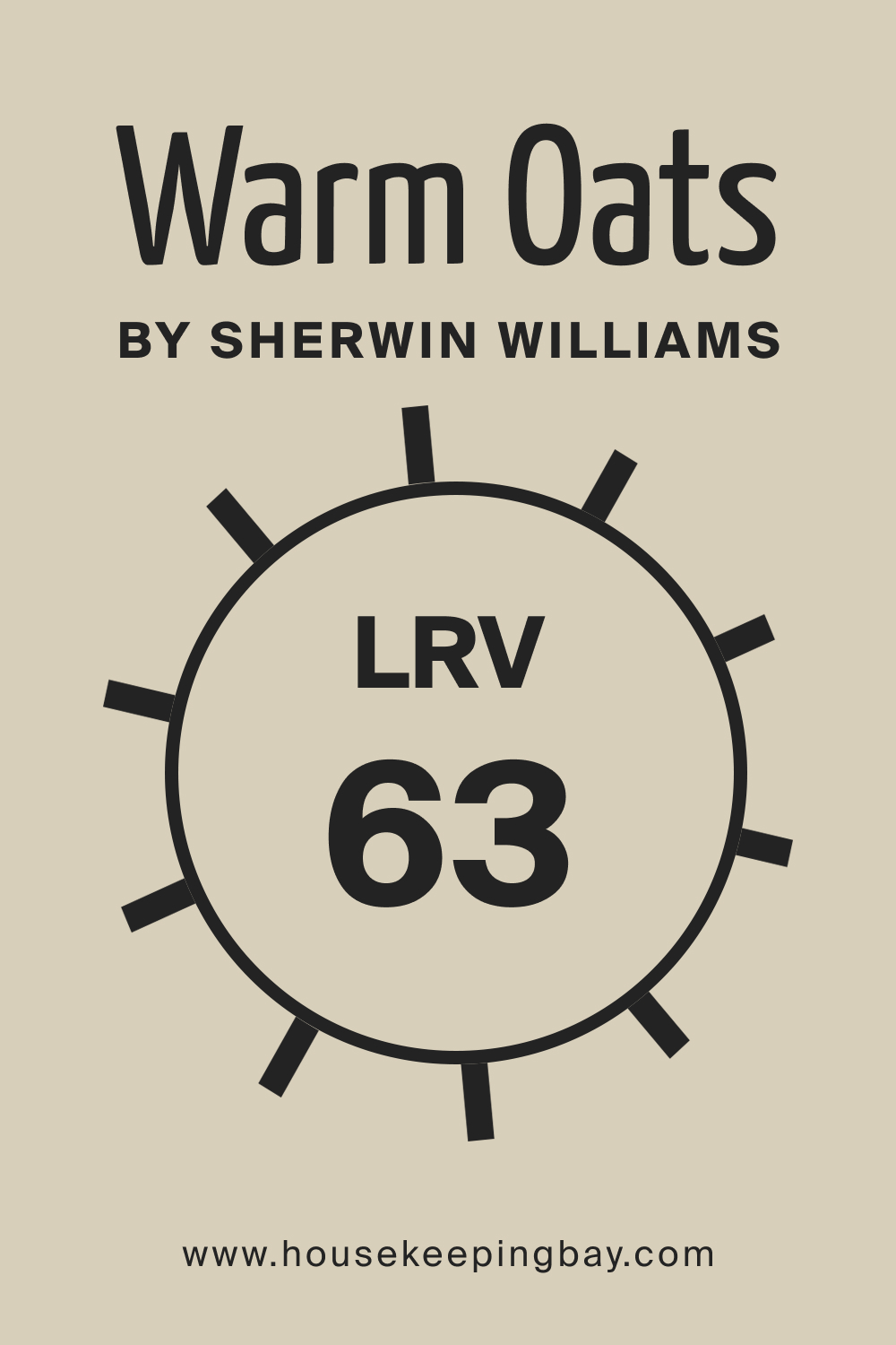 SW 9511 Warm Oats by Sherwin Williams. LRV 63