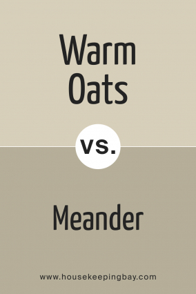 Warm Oats SW 9511 Paint Color By Sherwin Williams   SW 9511 Warm Oats Vs. SW 9522 Meander 284x426 