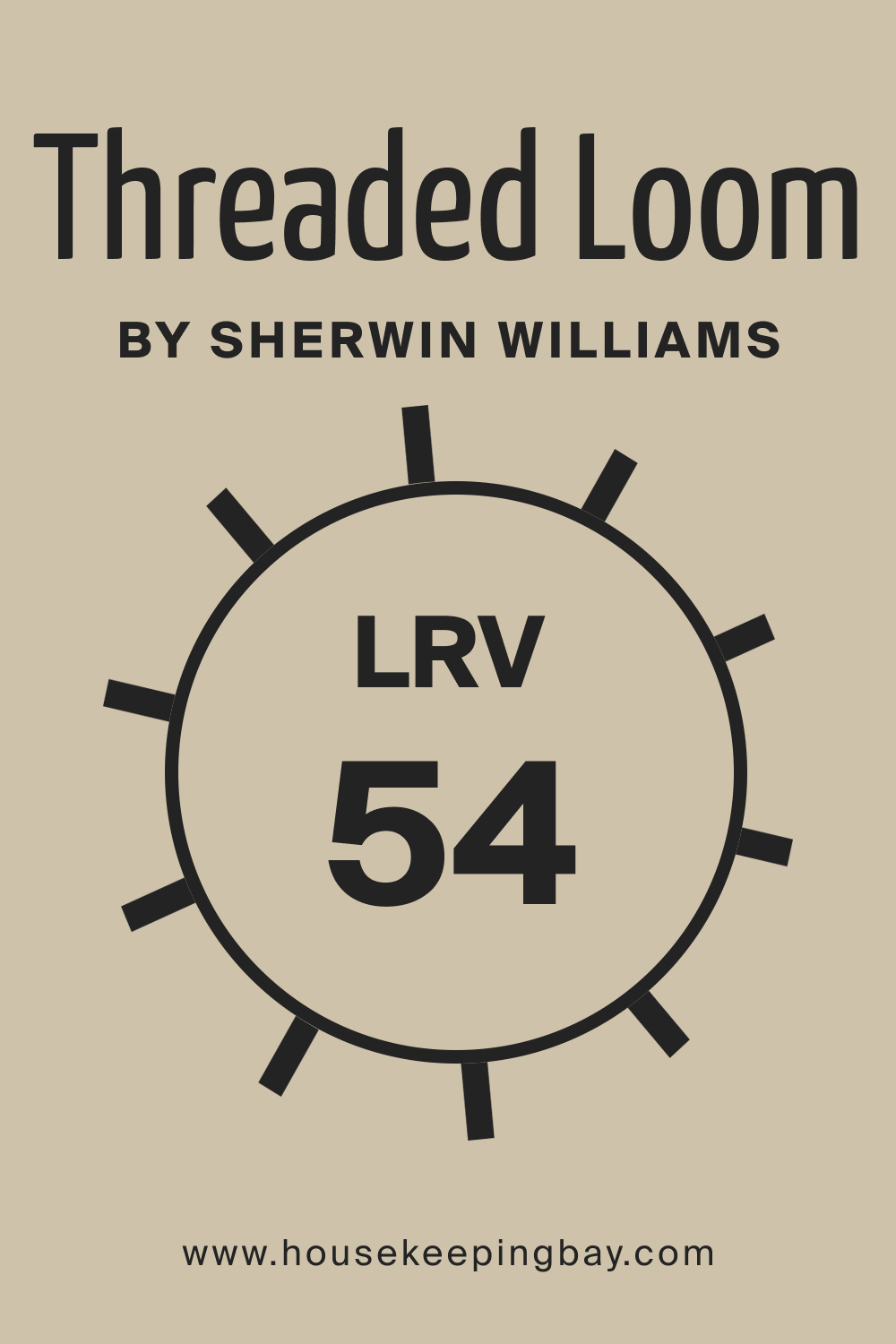 SW 9512 Threaded Loom by Sherwin Williams. LRV 54