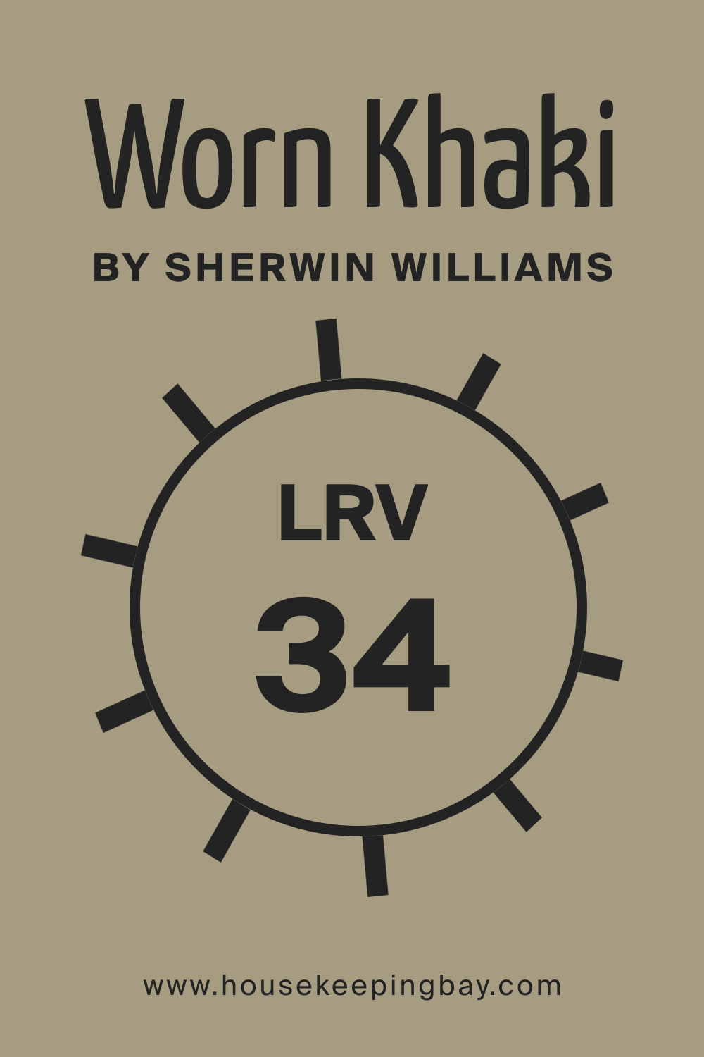 SW 9527 Worn Khaki by Sherwin Williams. LRV 34