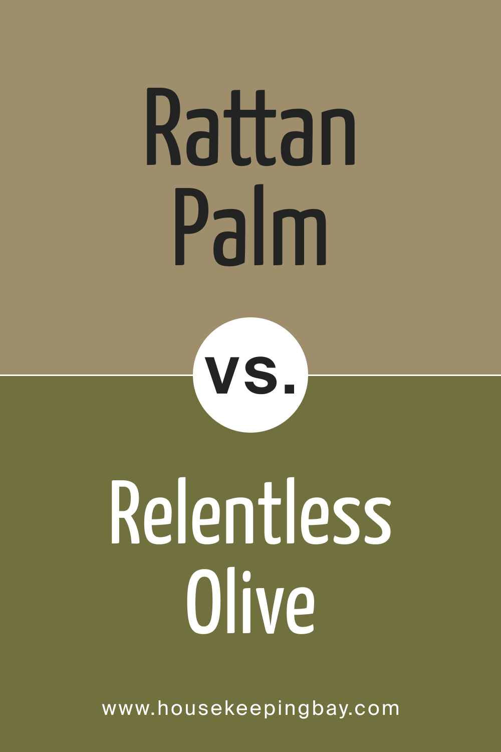 SW 9533 Rattan Palm vs. SW 7011 Relentless Olive