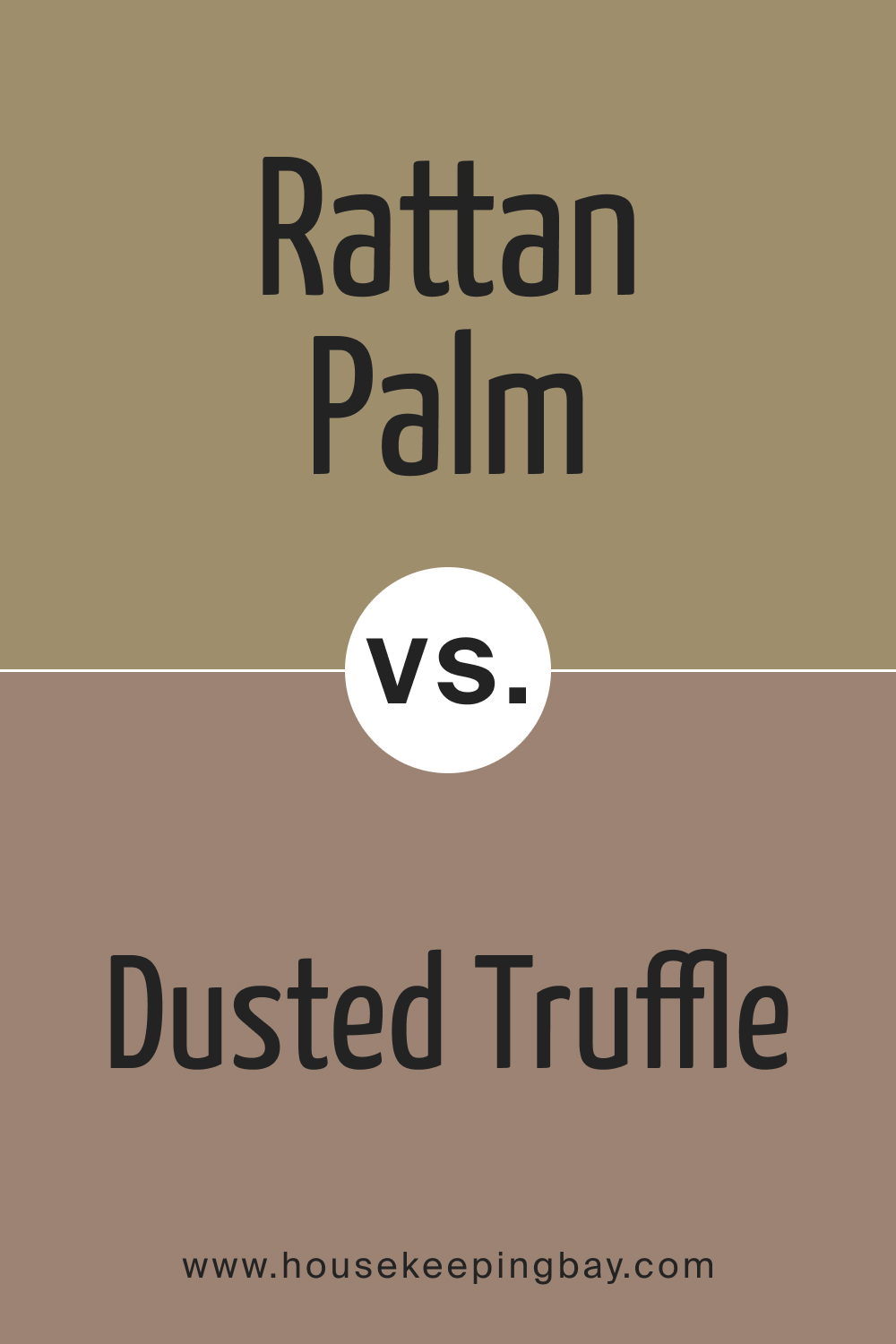 SW 9533 Rattan Palm vs. SW 9083 Dusted Truffle