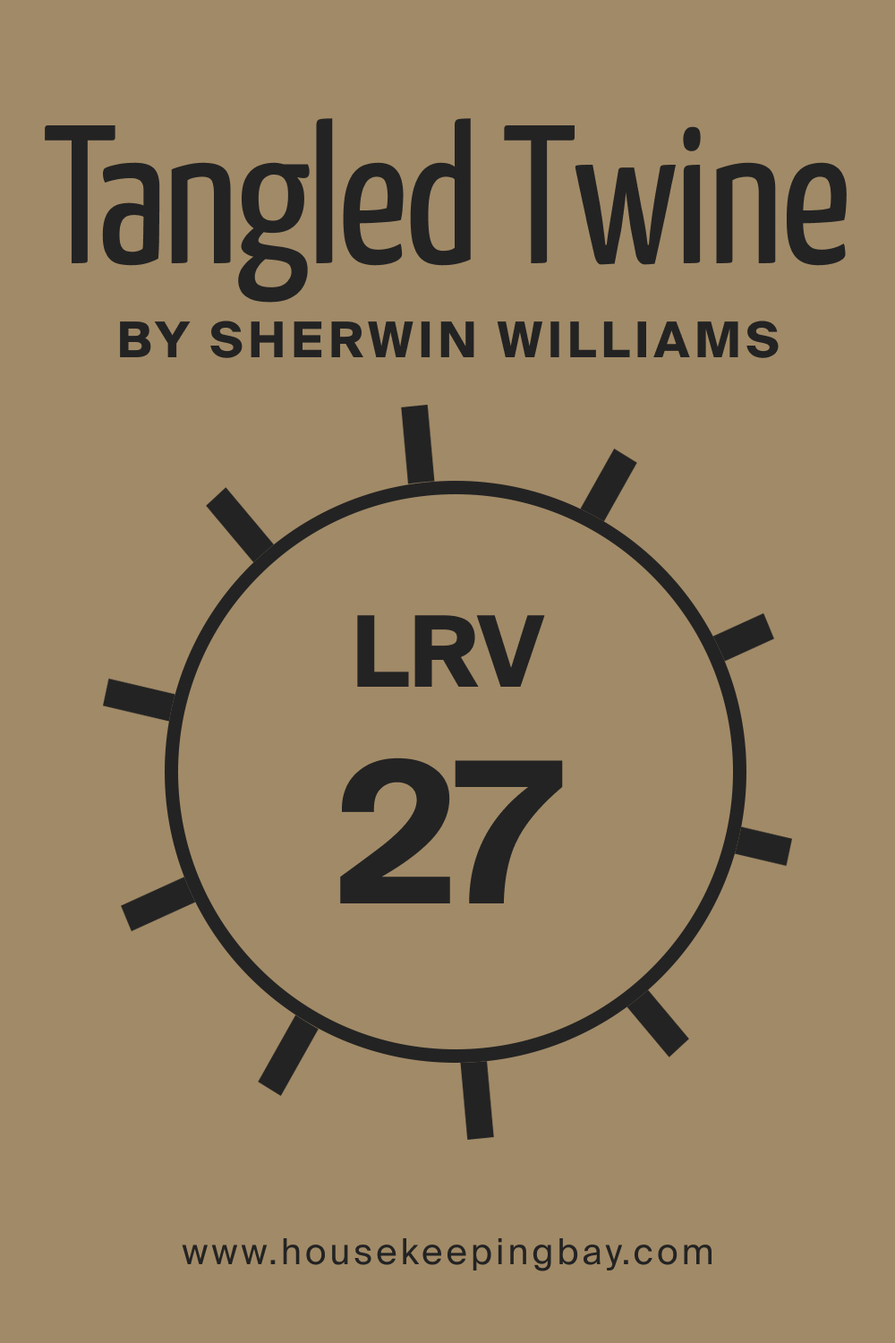 SW 9538 Tangled Twine by Sherwin Williams. LRV 27