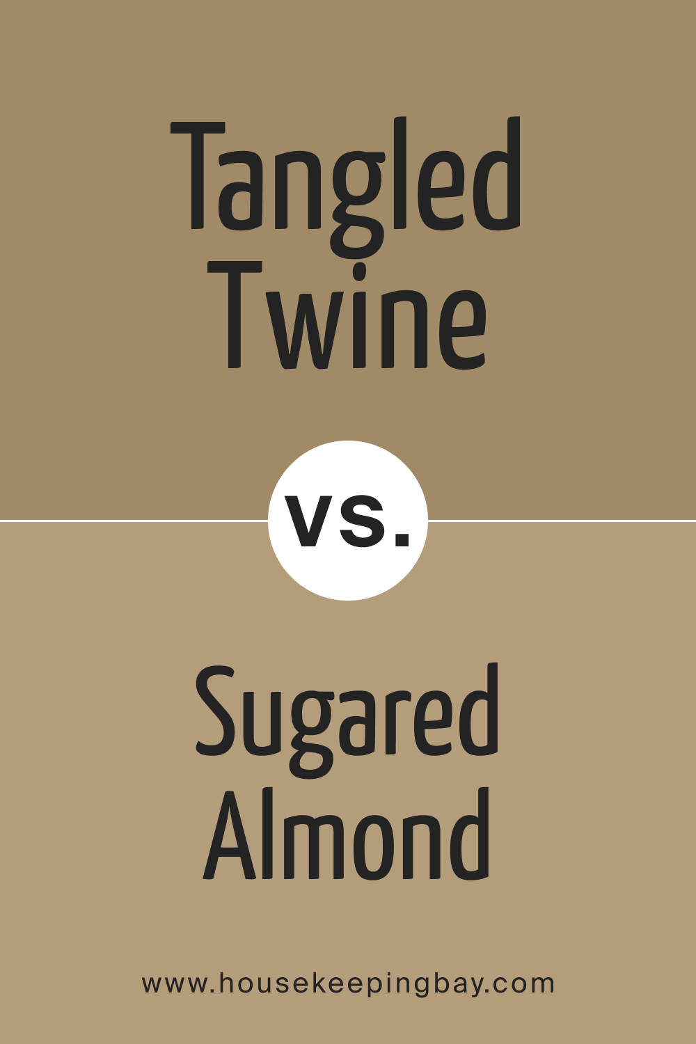 SW 9538 Tangled Twine vs. SW 9537 Sugared Almond
